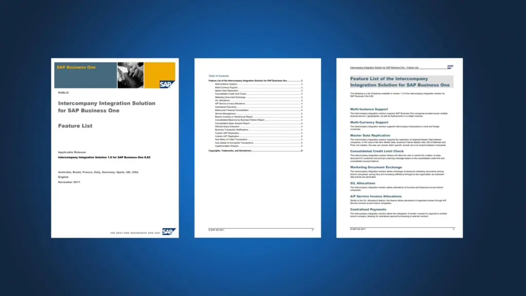 Intercompany Integration Solution for SAP Business One