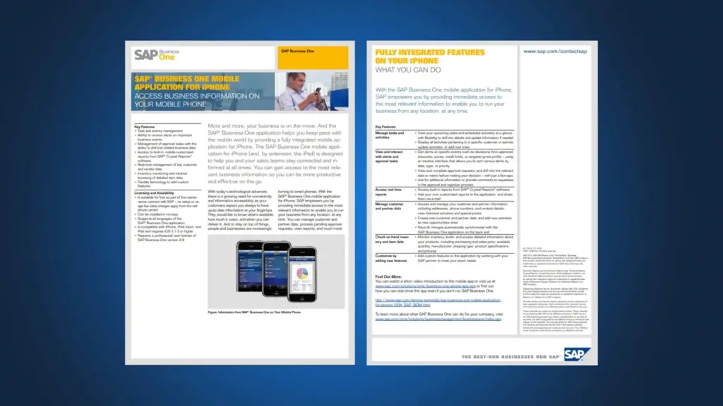SAP Business One Mobile Application for iPhone