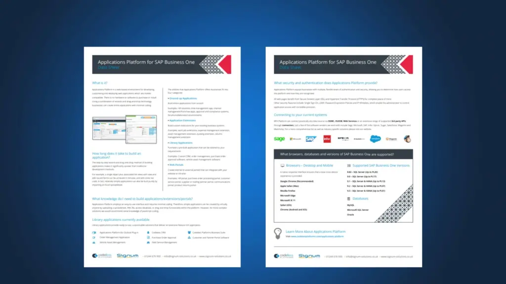 Applications Platform for SAP Business One