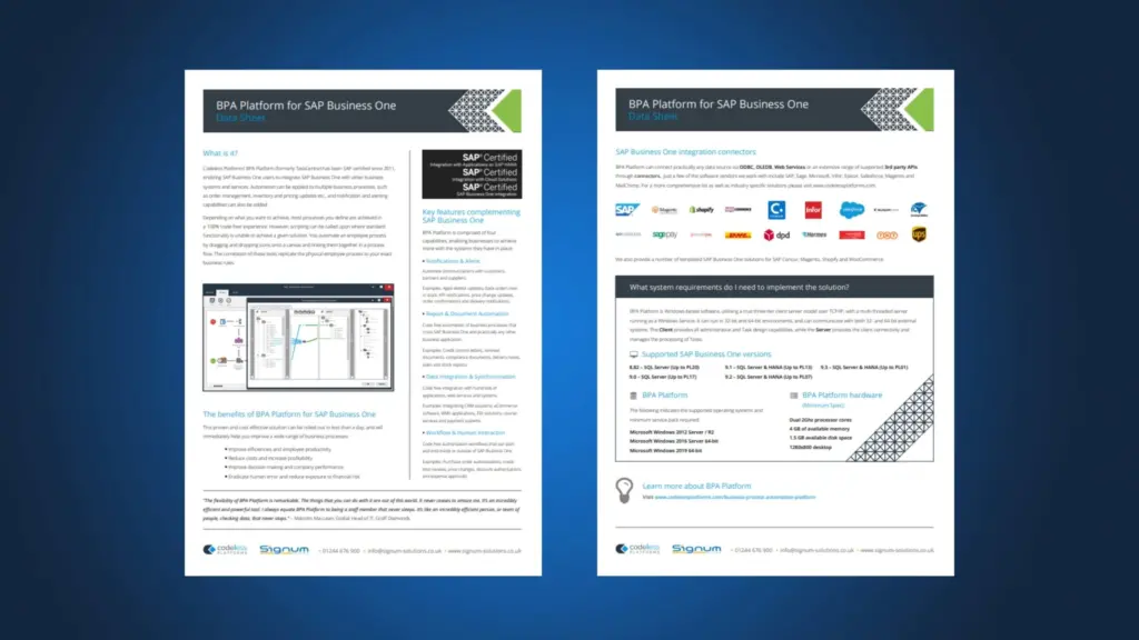 BPA Platform for SAP Business One